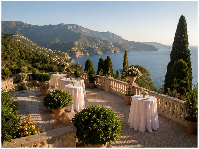Romantic wedding terrace venue in Mallorca Spain